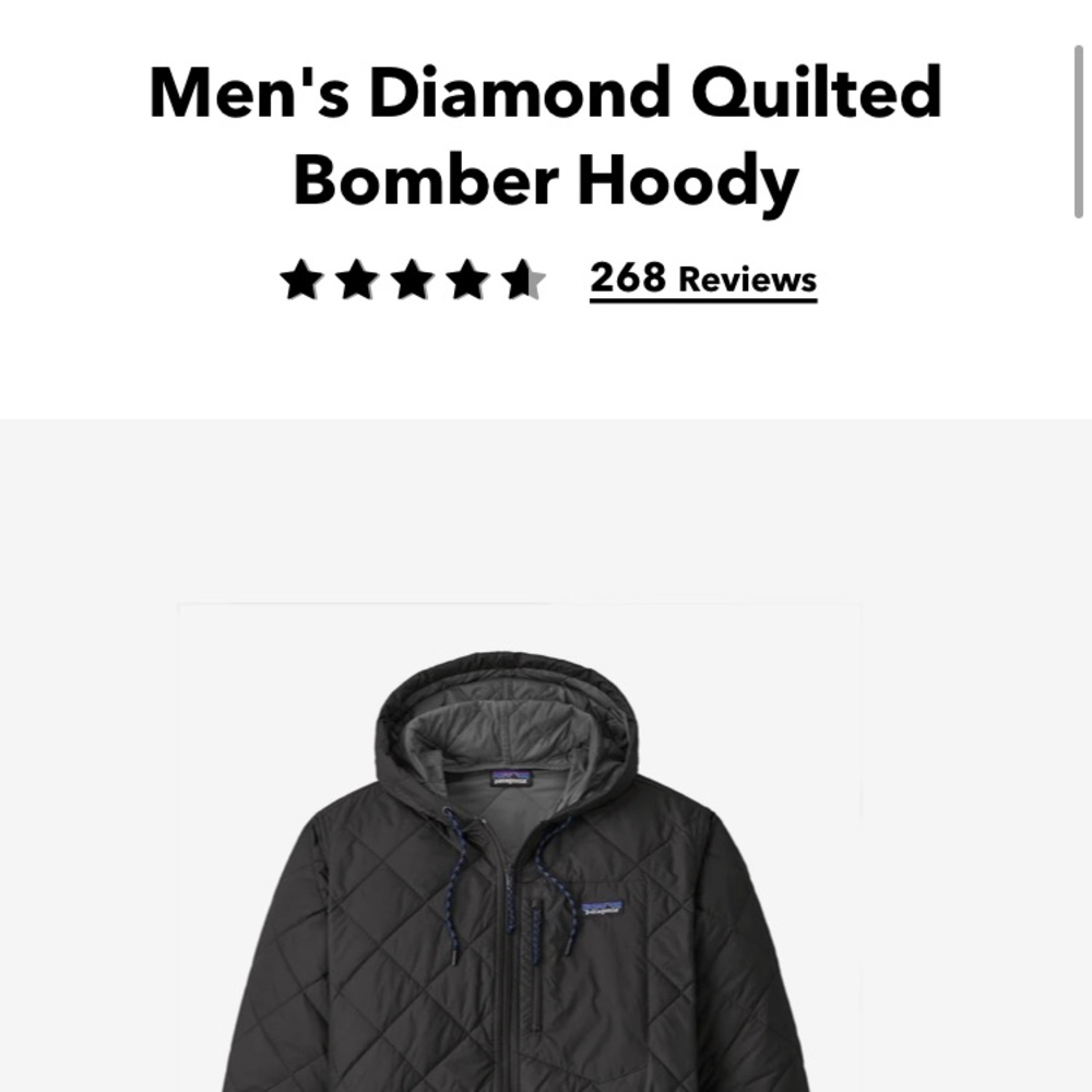 Patagonia Diamond Quilted Bomber Hoody